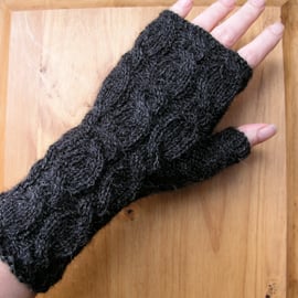 Alpaca Wrist Warmers Fingerless Gloves