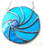 Ripwave Turquoise Stained Glass Suncatcher Handmade Sea 018 - Image 2