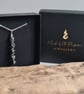 Handmade 925 Silver & Snowflake Obsidian Necklace Pendant Chain & Gift Boxed - Image 3