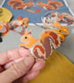 Red Squirrel mini hoop, handmade hanging decoration, embroidered - Image 4