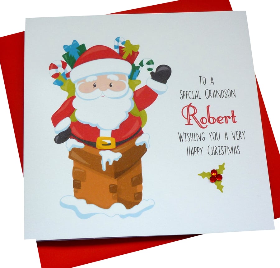 Santa Claus Personalised Christmas Card
