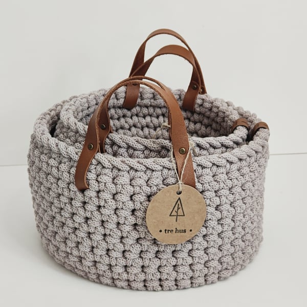 Boho Scandi Handmade Nesting Baskets
