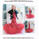 Sewing pattern for Sindy, or Barbie,"Vintage Holllywood"