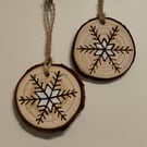 Pyrography Snowflake 