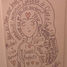 Small Prophets inspired original drawing 4 by 6 inches 