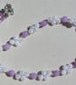 Lavender Amethyst & Clear Quartz Gemstone Necklace "Lavender Dazzle" - Image 5