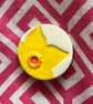 Handmade Ceramic Daffodil brooch, Hand Made Pottery Badge - Image 4