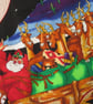 Christmas Stocking - Southwest Santa, can be personalised - Image 2