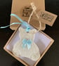 Hug in a box Porcelain Teddy  (blue) Gift Tag - Image 1