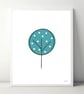 Spotty Tree A4 Art Print - Image 3
