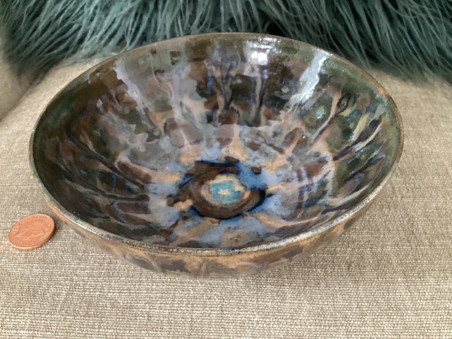 Olives and blues peacock bowl