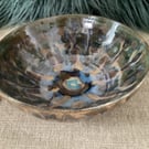 Olives and blues peacock bowl