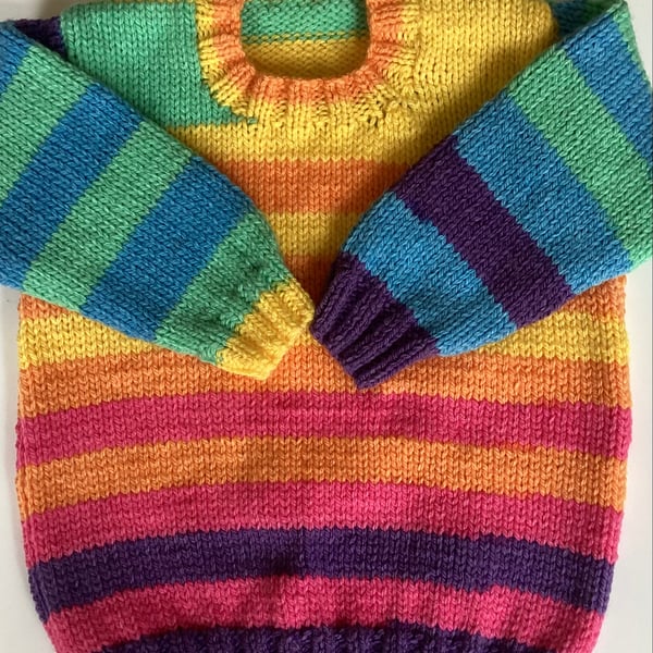 Hand knitted jumper 12-18 months