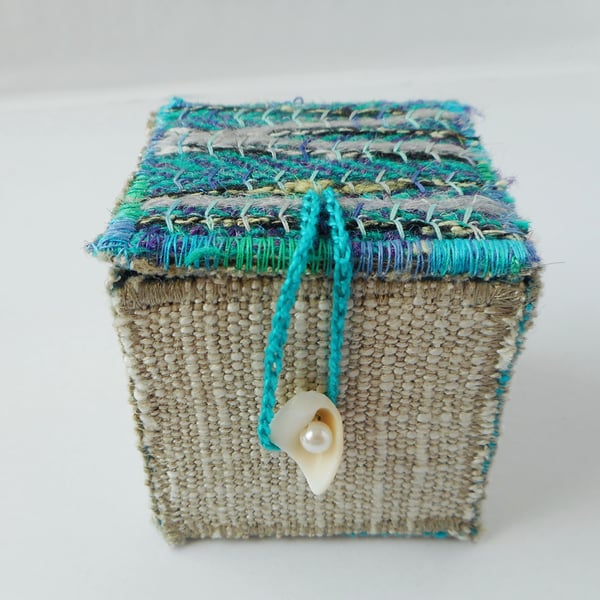 Handmade keepsake box with embroidery 