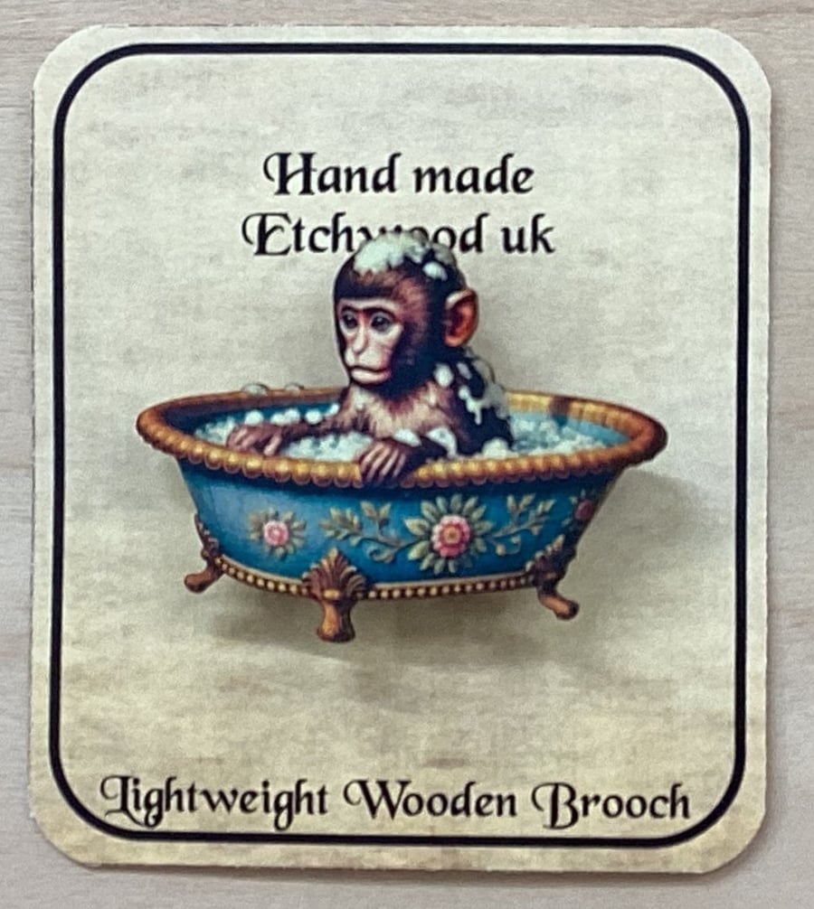 Small chimp taking a bath.