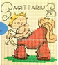 Sagittarius zodiac star sign theme small cross stitch pdf chart - Image 1