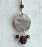 Silver Lilac pendant with amethyst and garnet. - Image 4
