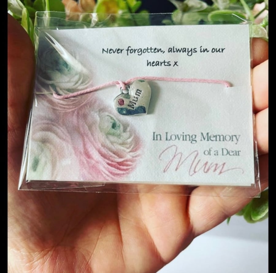 In memory of a dear mum wish bracelet 