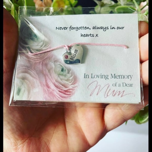 In memory of a dear mum wish bracelet 