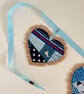 Seaside hessian hearts bunting  - Image 2