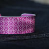 Geometric butterfly print cuff bracelet pink