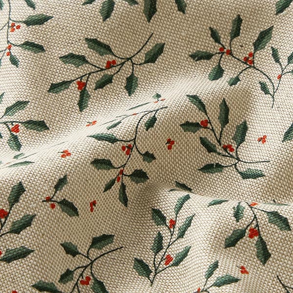 Christmas Holly Round Tablecloth   135cm Cotton