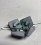 Set of 4 square grey buttons with shank  - Image 2