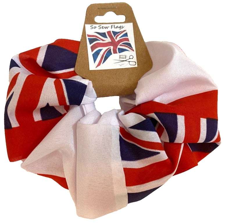 White Ensign Royal Navy Flag Hair Scrunchie Scrunchies Accessory Band Elastic