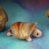 Tiny bronze tortoise 'Skillet' OOAK Sculpt by artist Ann Galvin Gnome Village