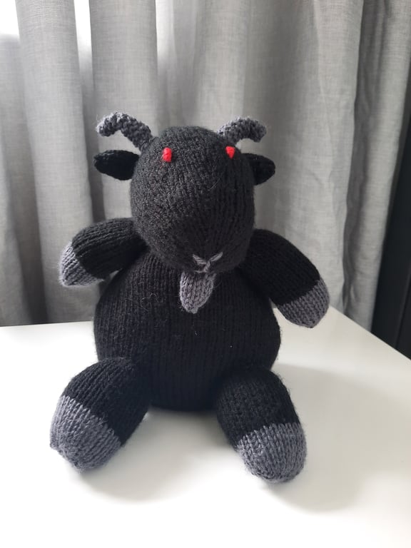 Hand knitted Black Philip Toy