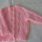 Hand Knitted Premature or New Born Cardigan