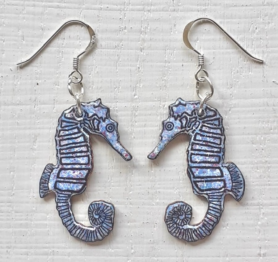 Seahorse Pendant Earrings