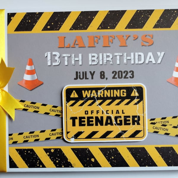 Teenager Birthday Guest book, Warning official teenager birthday guest book