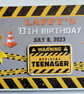 Teenager Birthday Guest book, Warning official teenager birthday guest book - Image 1