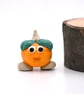 small glass pumpkin figure - Image 1