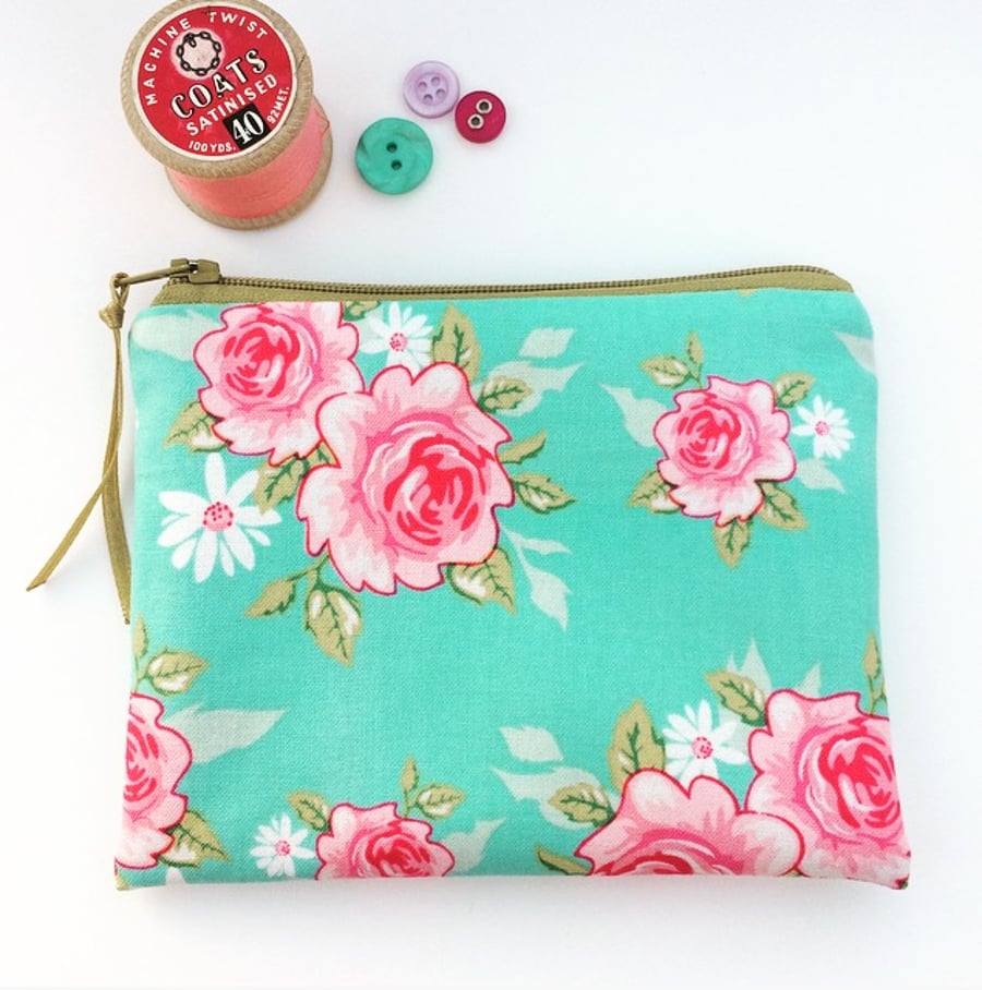 Floral Print Coin Purse