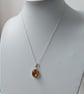 Citrine Gemstone Pendant on Silver Chain, November birthstone - Image 2