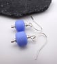 blue lampwork glass earrings - Image 3
