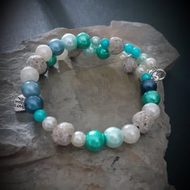 Newquay Bay sand bead bracelet