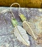 Sterling Silver Feathers & Prehnite Earrings - Image 5