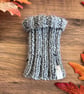 Dog Neck Warmer - Handknit  - Snood Chunky Tweed - Grey - Image 4
