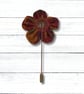 Flower Lapel Pin, Red Lapel Flower, Perfectly Imperfect, Wedding Buttonhole - Image 2