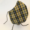 3 Layer Cornish Tartan Face Covering Mask With Removable Nose Wire 