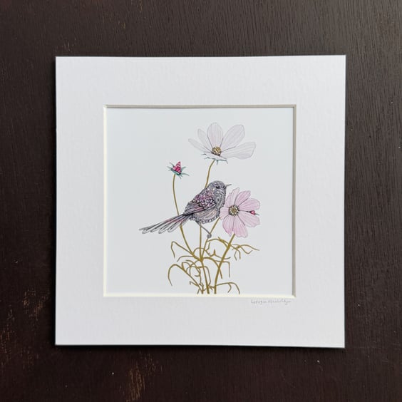 'Blush' 8" x 8" Mounted Print