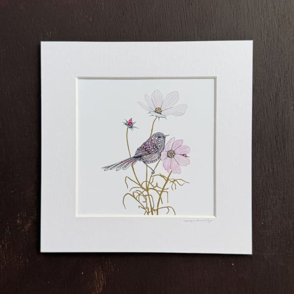 'Blush' 8" x 8" Mounted Print