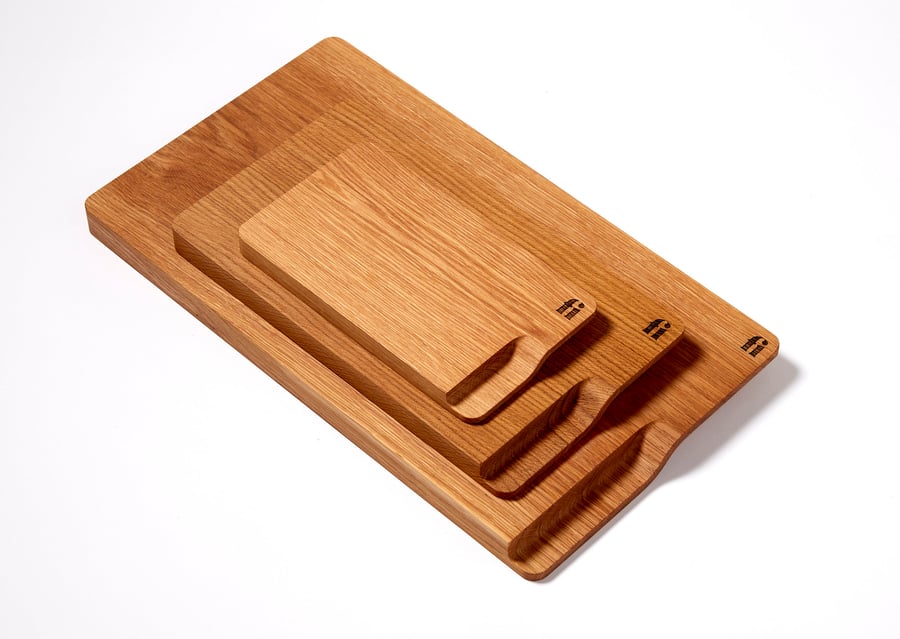 Set of 3 Chopping Boards from French Oak, Cutting Board Set