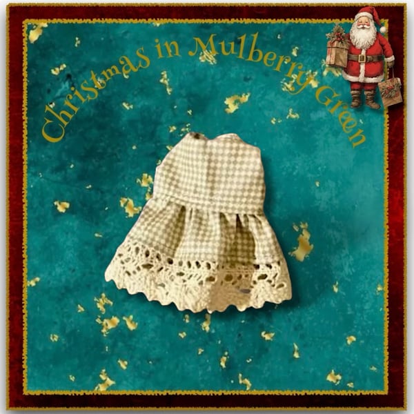 Gingham Dress with Lace Hem for Baby Daisy 