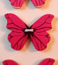 Six Red Butterfly Buttons – Ready to Fly Into Your Crafts - Image 4