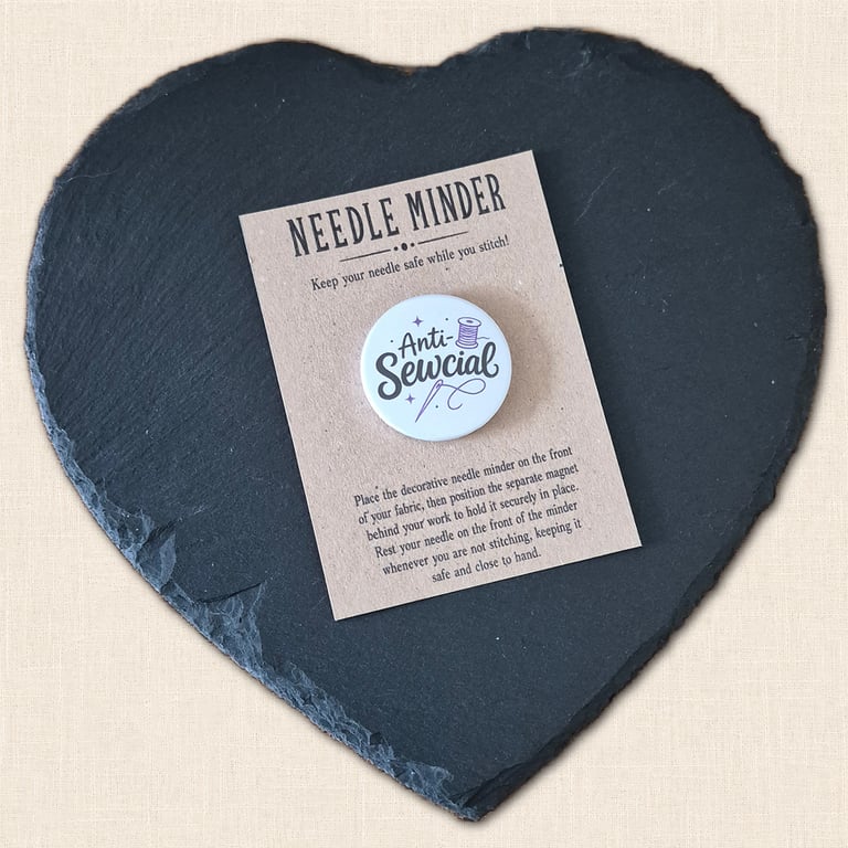Anti-Sewcial Needle Minder - Sewing Pun Stitching Accessory