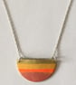 Brass Half Round Colourful Enamel necklace - Image 1